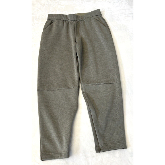 Adidas Climalite Jogger Pants Sz L Green Zip Pockets Pull On Zip Legs Athleisure - Picture 2 of 12